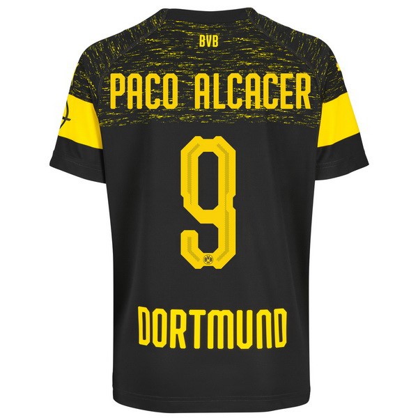 Borussia Dortmund Trikot Auswarts Paco Alcacer 2018-19 Schwarz Fussballtrikots Günstig
